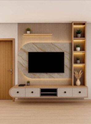tv unit with tv cabinet design