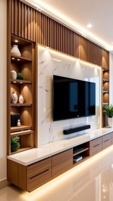 modern tv unit with tv table stand