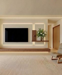 minimalist tv wall design