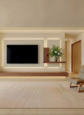 minimalist tv wall design